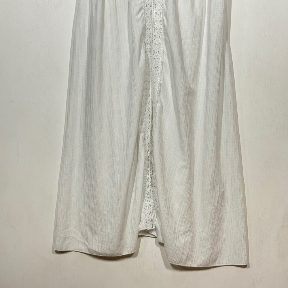 SHEIN Duster Maxi Dress Womens Size XXL White Floral Embroidered Boho Cover Up - Picture 5 of 12